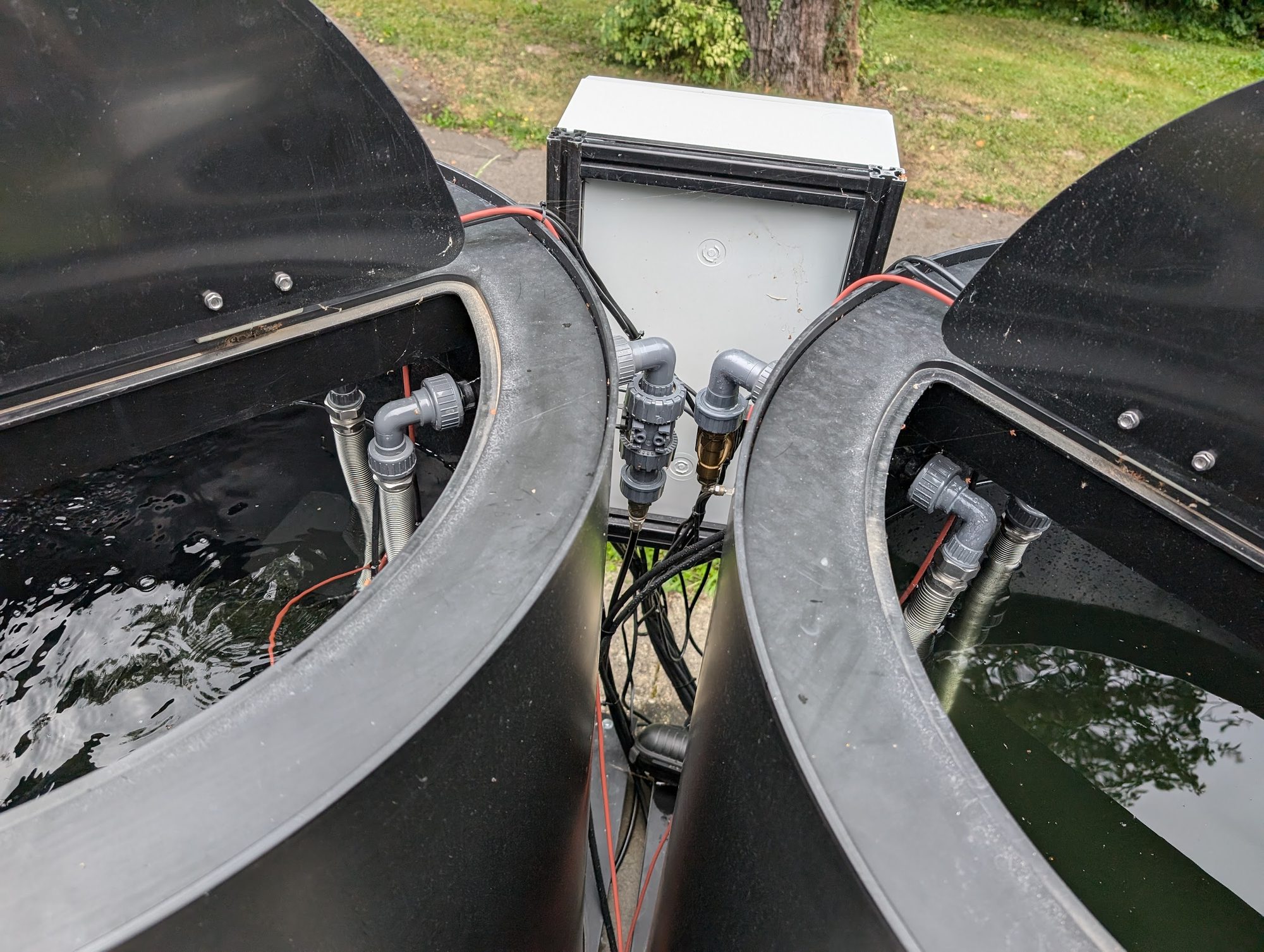 old mesocosms filled